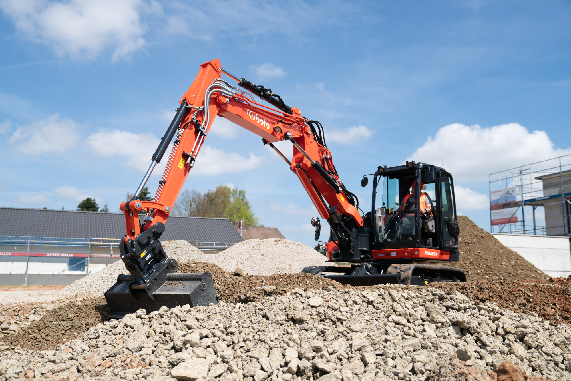 Kubota KX085-5 Demo med Rototilt R3